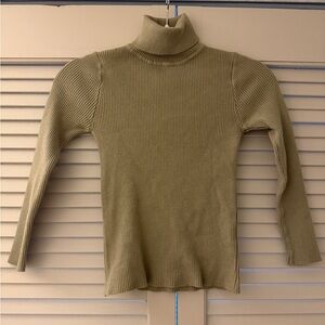 Women's Ribbed Turtleneck Sweater - olive green